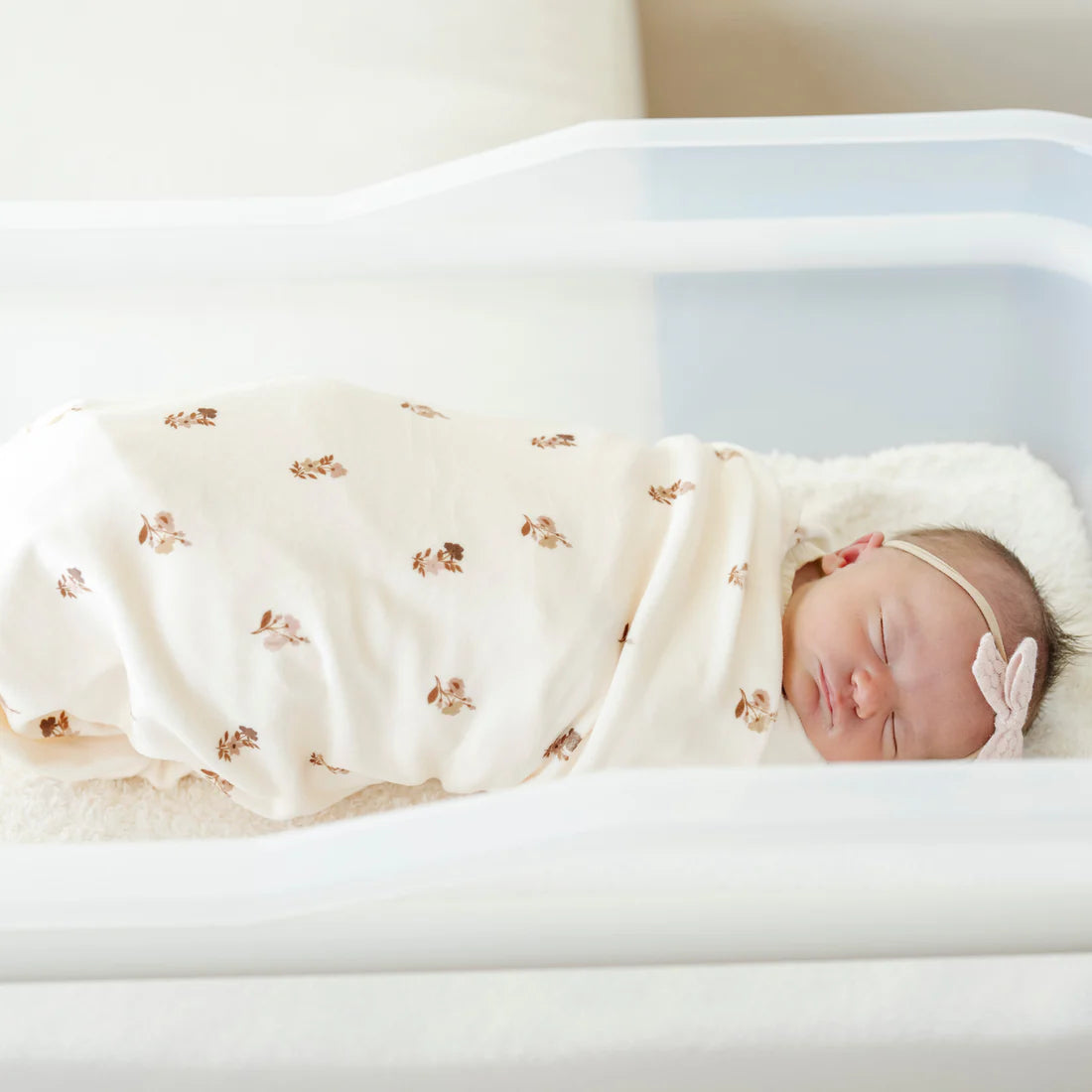 Minky Stretch Swaddle/Blanket- Meadow by Saranoni