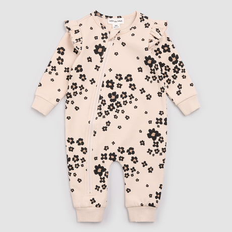 Bold Flower Print on Almond Playsuit by Miles the Label