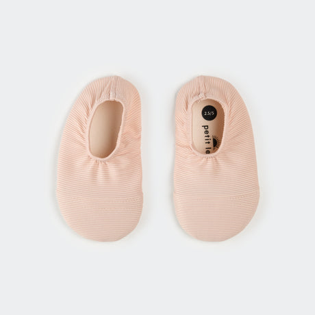 Rose Ribbed Swim Slippers by Petit Lem