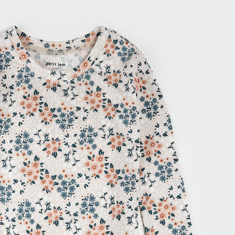 Spring Flowers on Creme PJ Set by Petit Lem