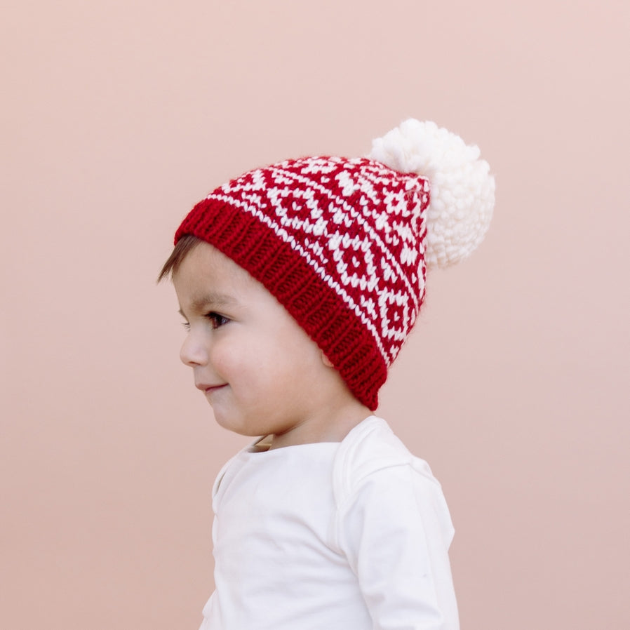 Snowflake Hat, Red | Holiday by The Blueberry Hill