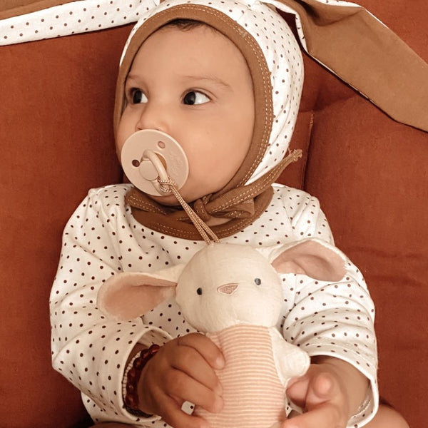 Bitzy Pal™ Natural Rubber Pacifier & Lovey- Bunny by Itzy Ritzy