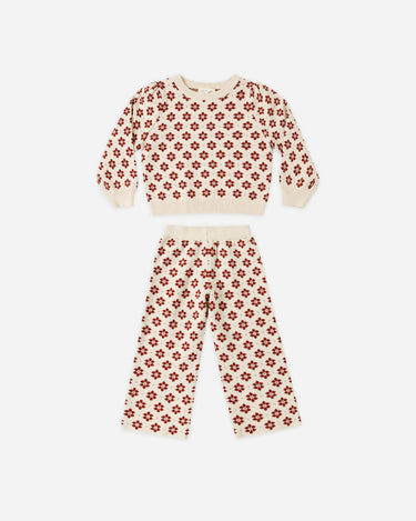 Jacquard Knit Set || Poinsettia by Rylee + Cru