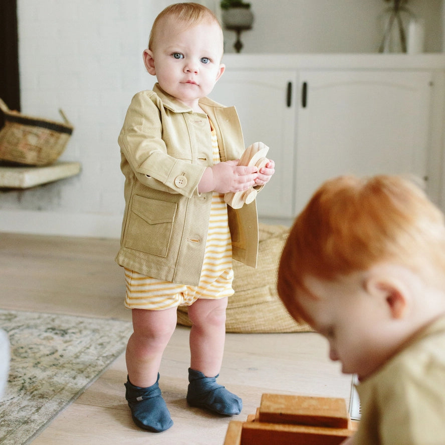 Viscose Bamboo + Organic Cotton Baby Boots - Midnight by goumikids