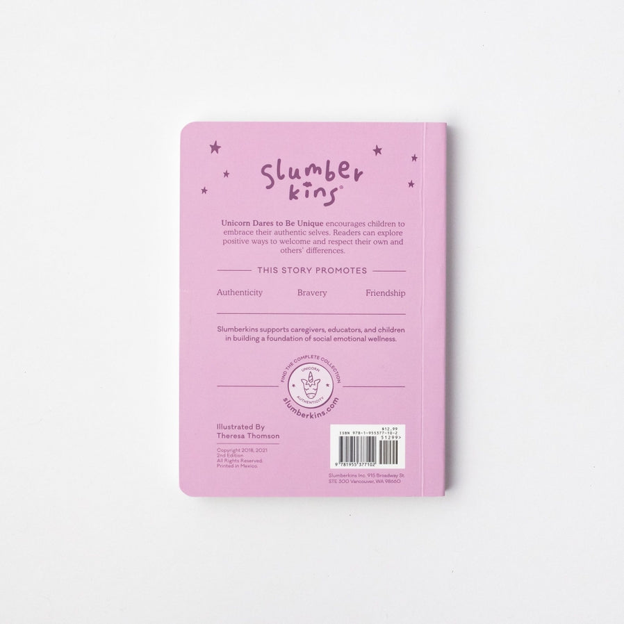 Unicorn Dares To Be Unique: A Lesson in Authenticity Book by Slumberkins