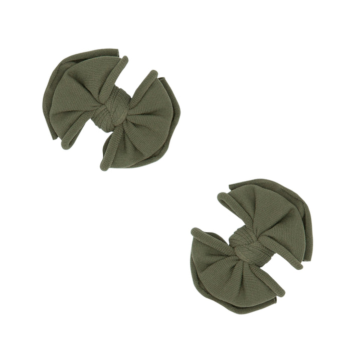 Baby Fab Clips 2pk - Army Green by Baby Bling