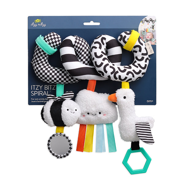Bitzy Bespoke™ Itzy Bitzy Spiral Car Seat Activity Toy - High Contrast by Itzy Ritzy