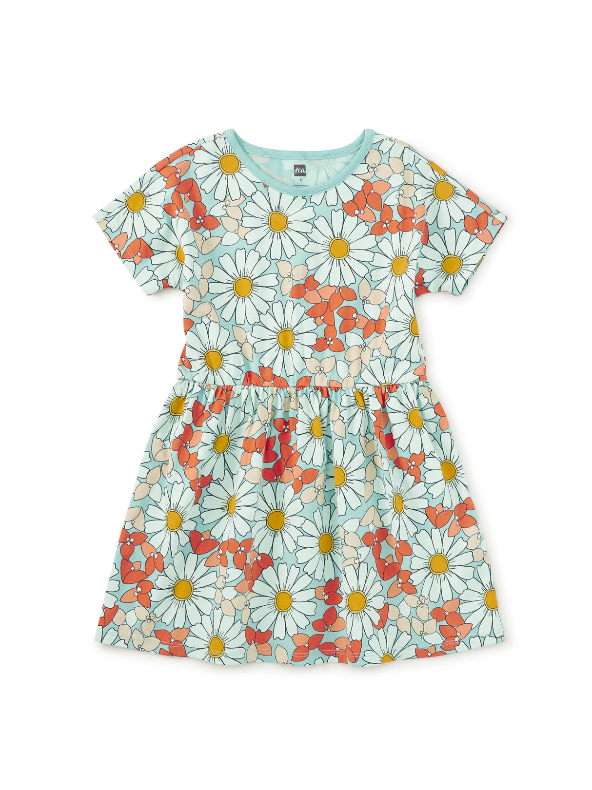 Short Sleeve Twirl Dress- Daisy Deluxe by Tea