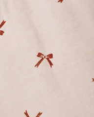 Hidden Snap Footie || Red Bows by Quincy Mae