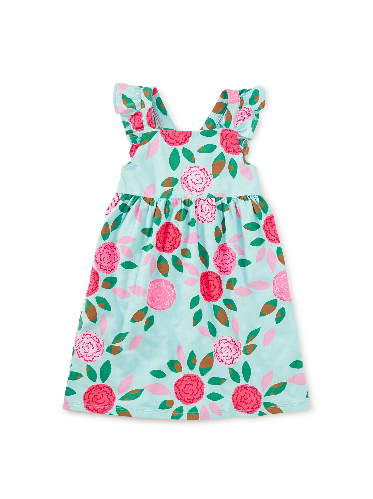 Ruffle Strap Dress- Spinning Carnations by Tea Collection