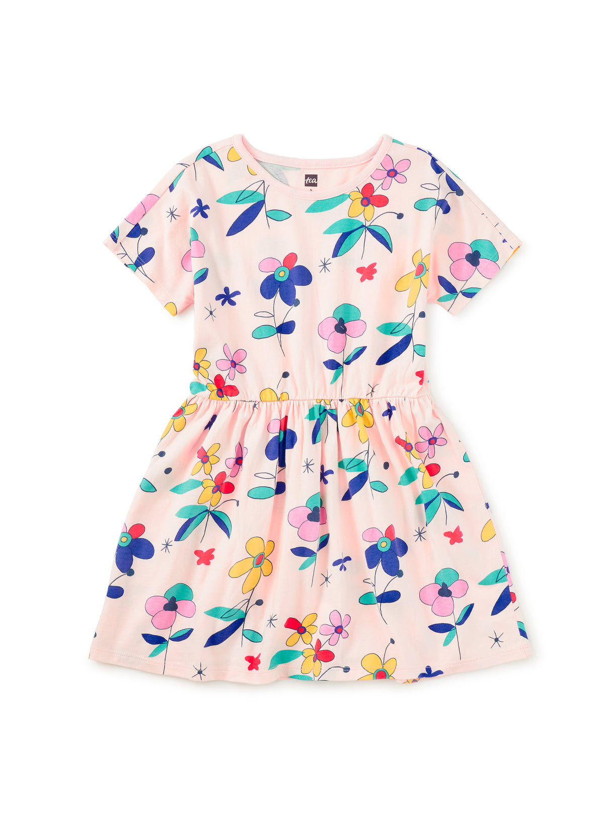 Short Sleeve Twirl Dress- Miro Floral by Tea