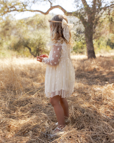 Everly Bow || Embroidered Daisy by Noralee