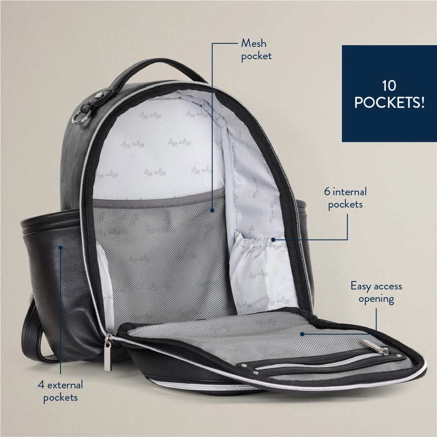 Noir Itzy Mini Plus™ Backpack Diaper Bag by Itzy Ritzy