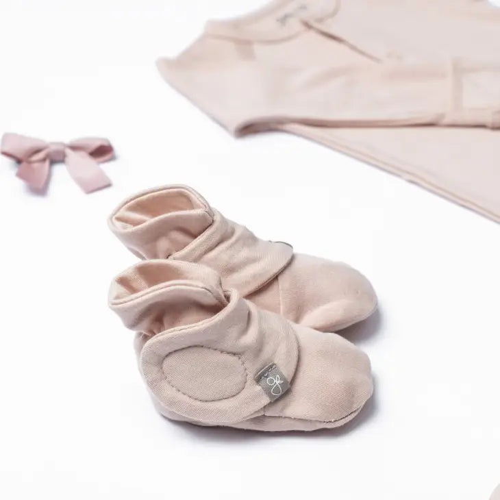 Viscose Bamboo + Organic Cotton Preemie Baby Boots - Rose by goumikids