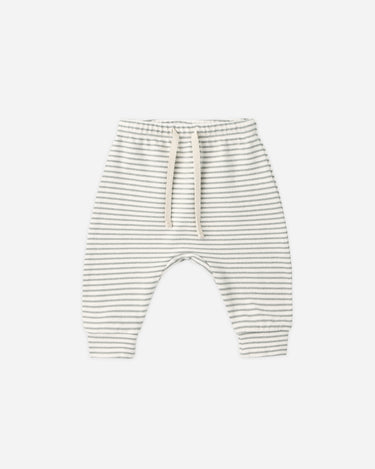 Drawstring Pant || Laurel Microstripe by Quincy Mae