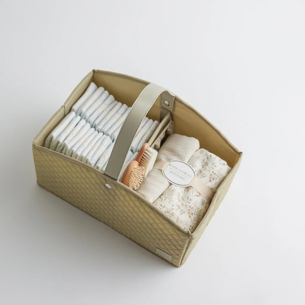 Portable Felt Baby Diaper Caddy – Nude by Cherubin Chic