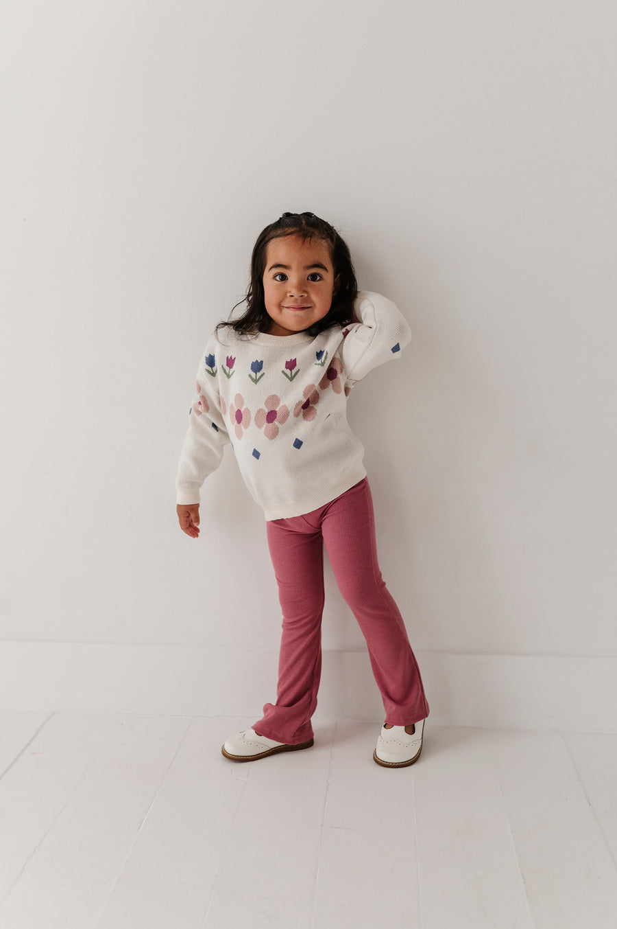 Flare Pants in Mesa Rose by Babysprouts