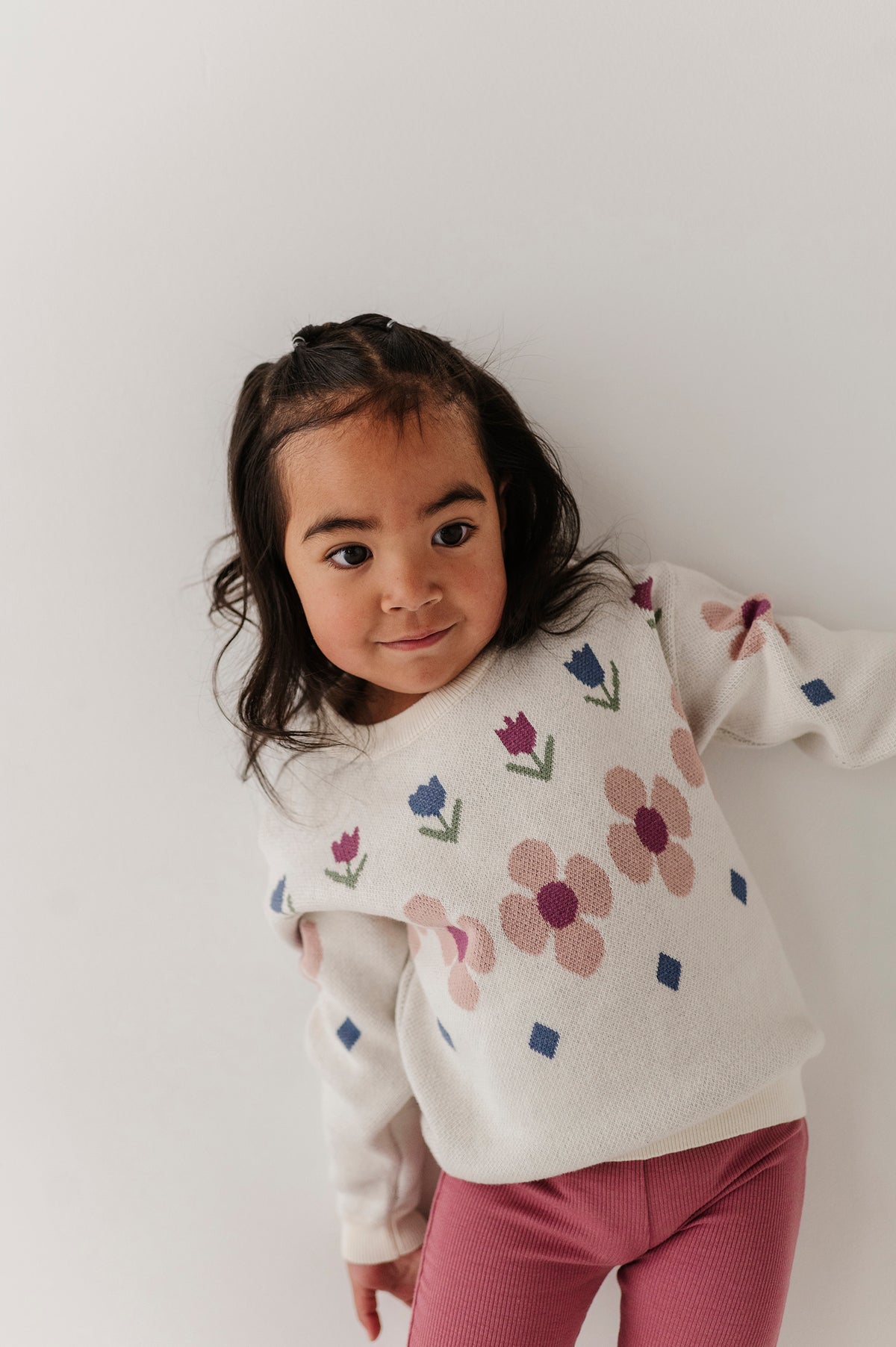 Knit Sweater- Tulip Intarsia by Babysprouts