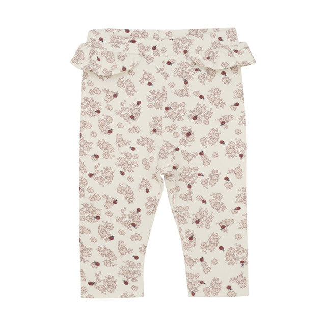 Infant Girl Leggings in Eggnog Laydbugs by Fixoni
