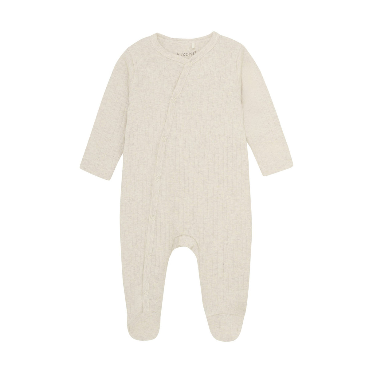 Infant - Romper LS Melange- White Sand by Fixoni