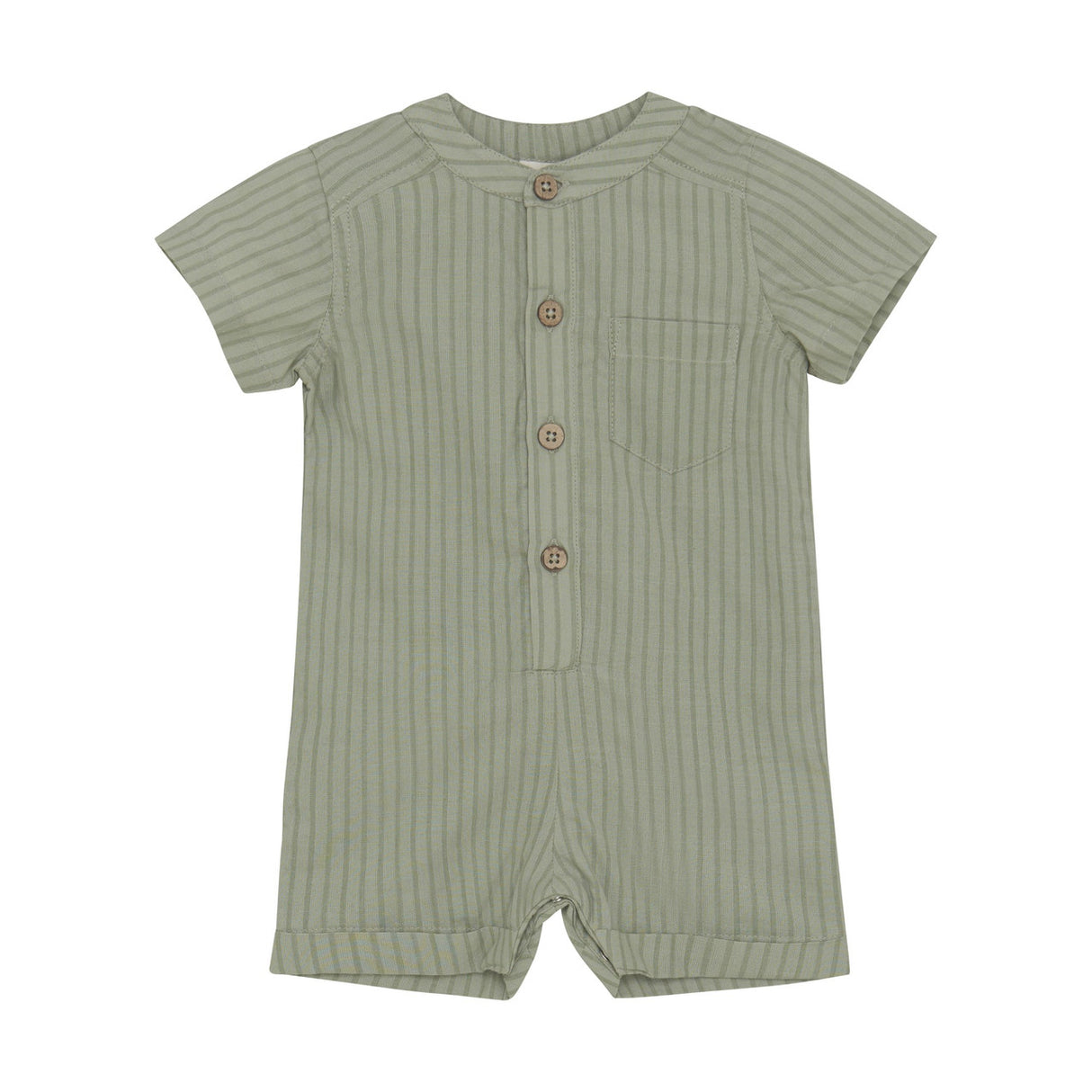 Infant Boy Romper SS Woven- Desert Sage by Fixoni