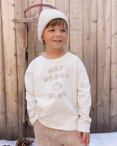 Raw Edge Long Sleeve Tee || Hot Cocoa Club by Rylee + Cru