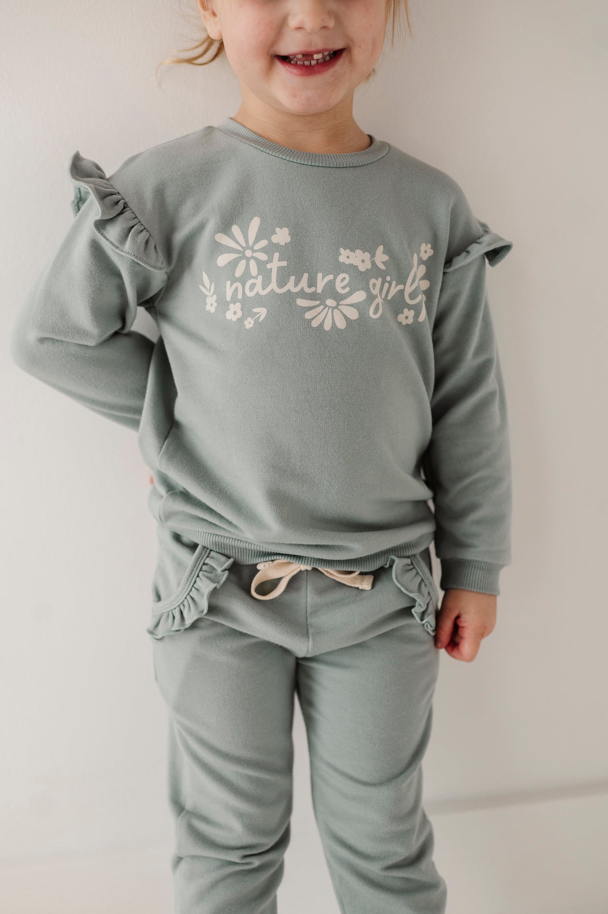 Ruffle Sweatshirt- Nature Girl by babysprouts