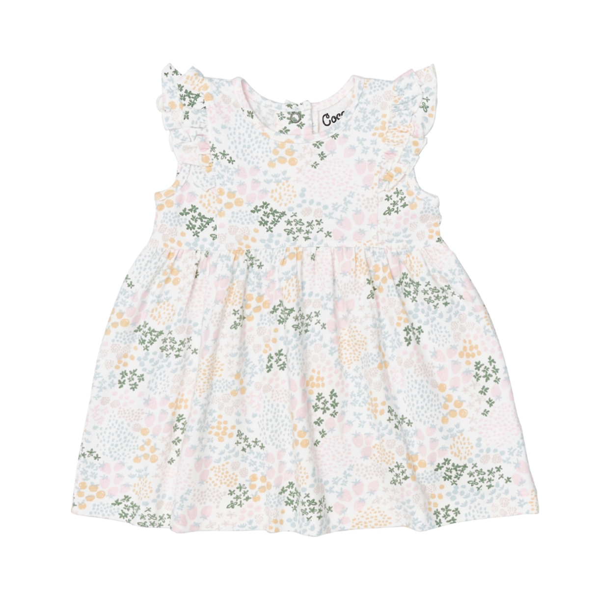 Infant/Kid Girl Cotton-modal Dress in Fruit Patches by Coccoli