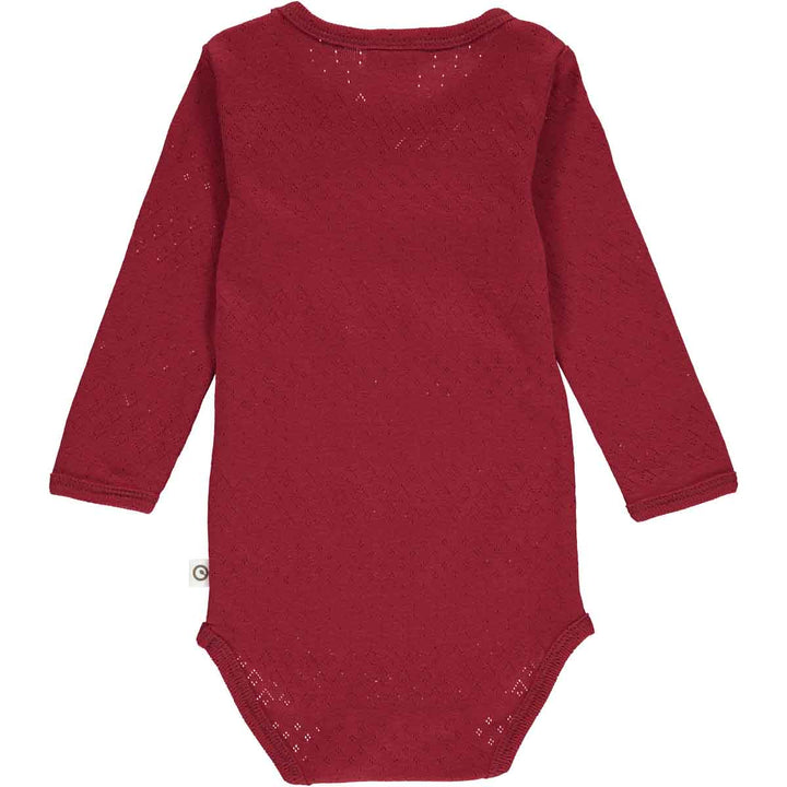 Pointelle Body in Berry Red by Müsli