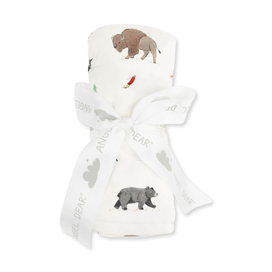 Swaddle Blanket- Northern Woodland Animals by Angel Dear