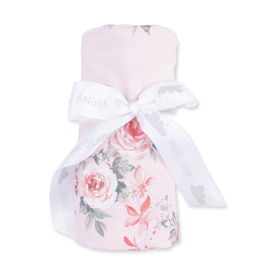 Swaddle Blanket- Painterly Rose Bouquets by Angel Dear