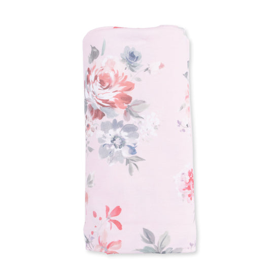 Swaddle Blanket- Painterly Rose Bouquets by Angel Dear