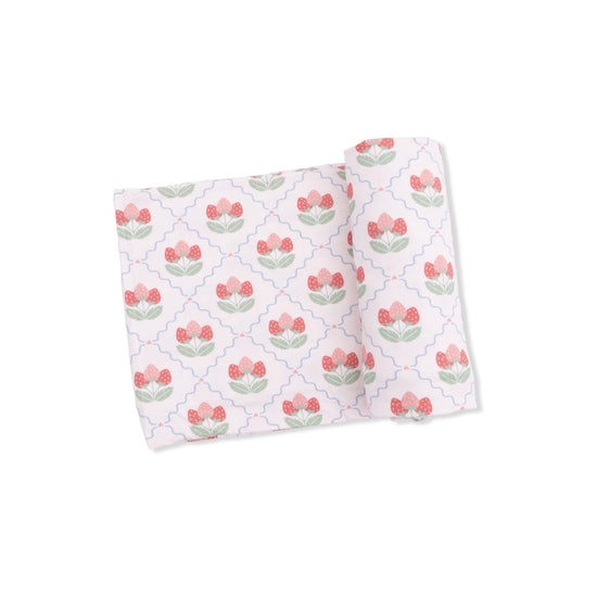 Swaddle Blanket- Sweet Strawberries by Angel Dear