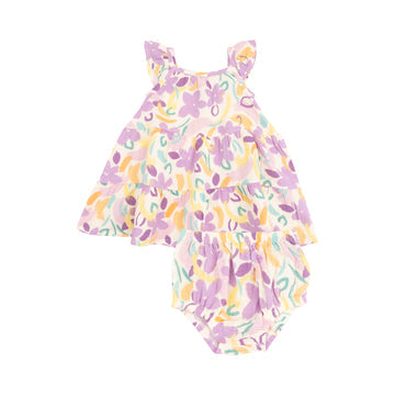 Twirly Sundress & Diaper Cover - Painty Daisy by Angel Dear