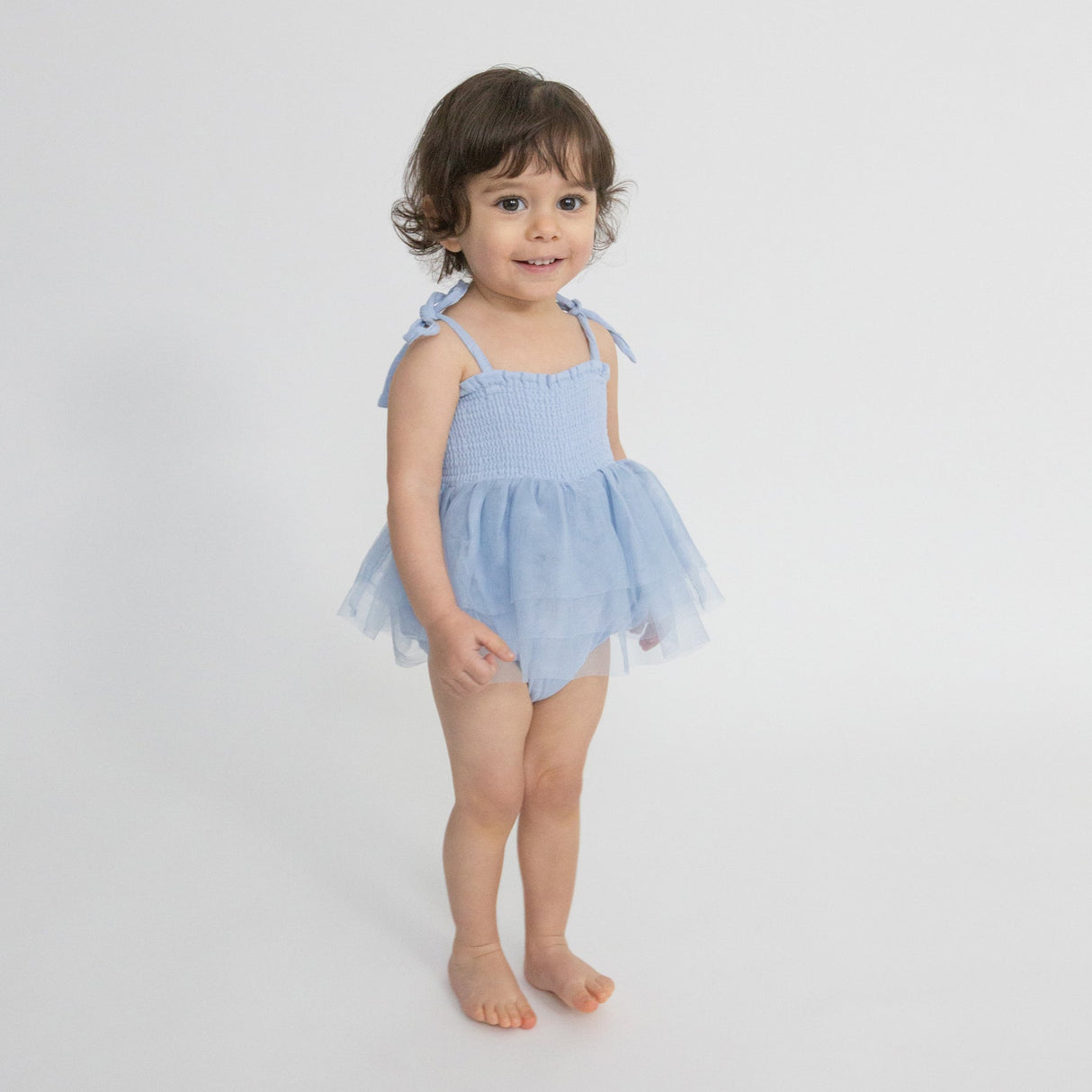 Tutu Bubble - Dusty Blue Solid Muslin by Angel Dear
