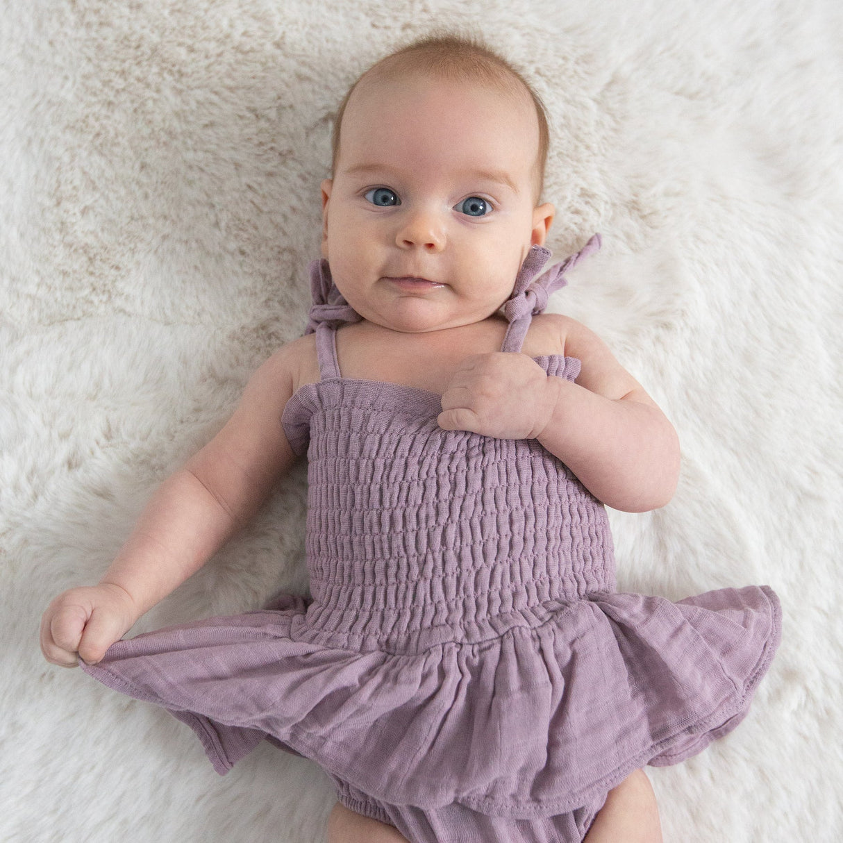 Tutu Bubble - Dusty Lavender Solid Muslin by Angel Dear