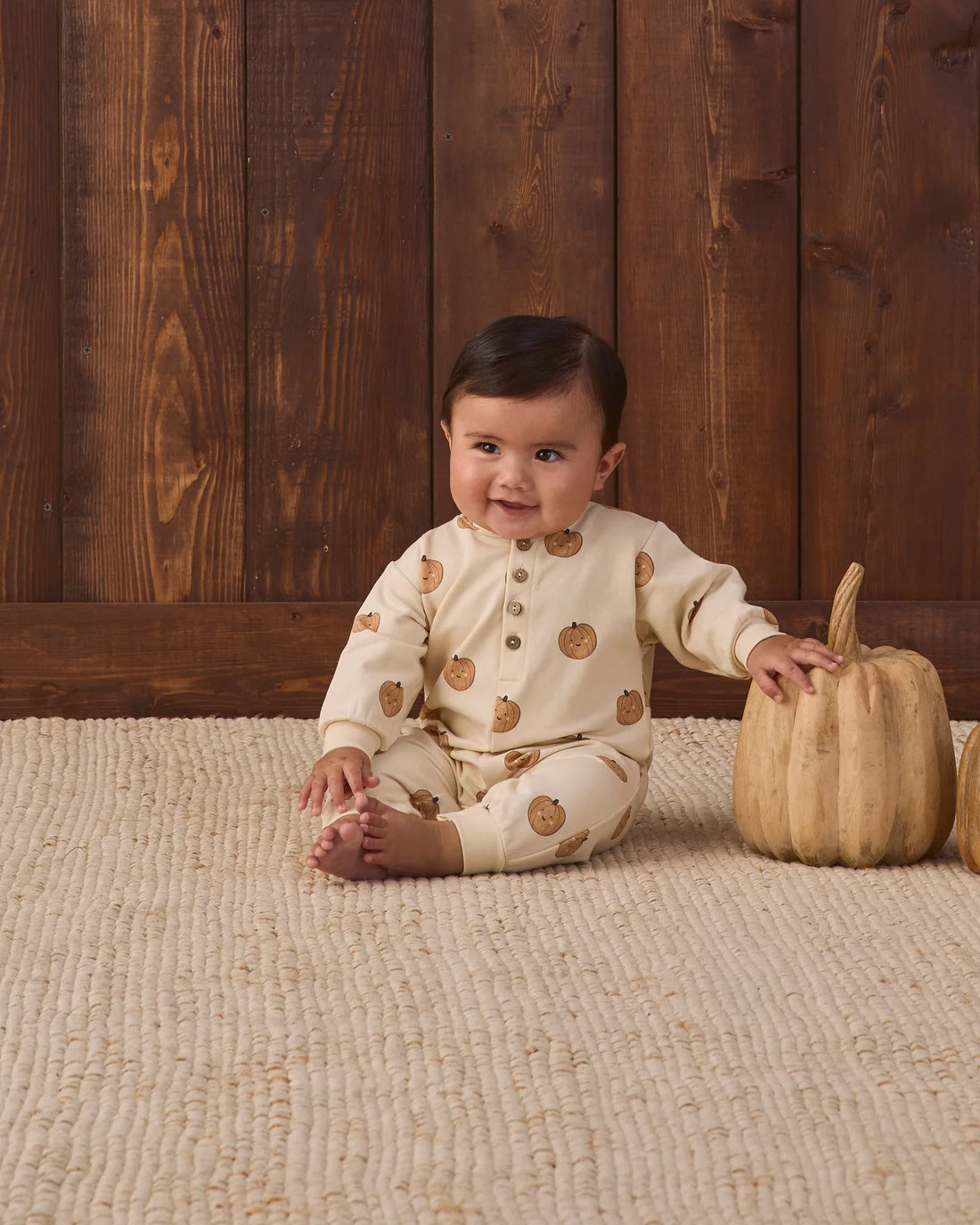 Relaxed Fleece Jumpsuit || Pumpkins by Quincy Mae