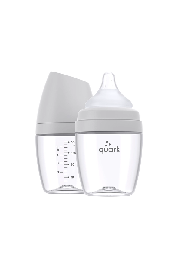 Buubibottle Mini Hybrid Feeding Bottle - Grey by Quark Baby