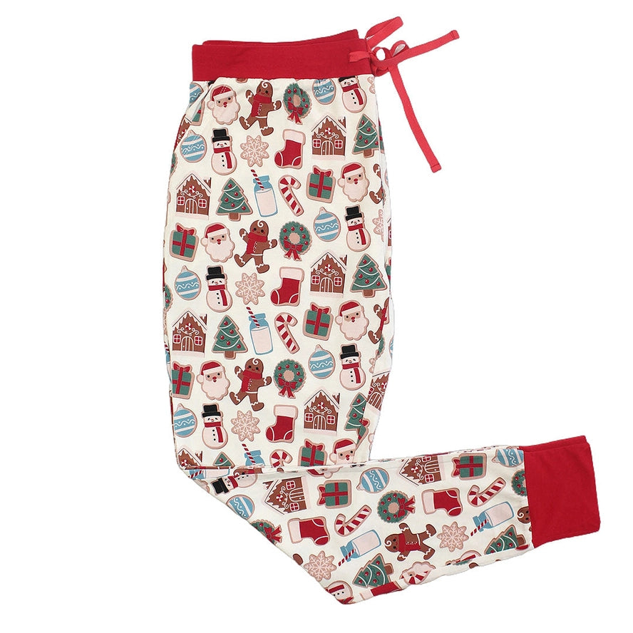 Milk and Cookies Christmas Bamboo Adult Pajamas Jogger Pants by Emerson and Friends