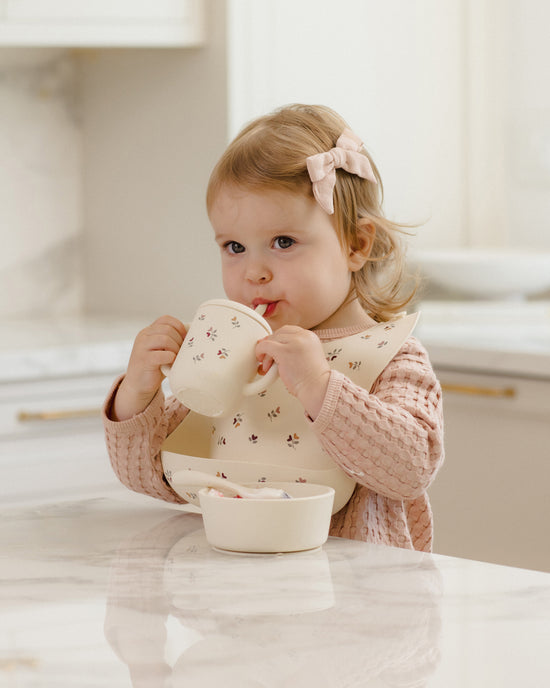 Mushie x Quincy Mae Feeding Kit || Heart Ditsy