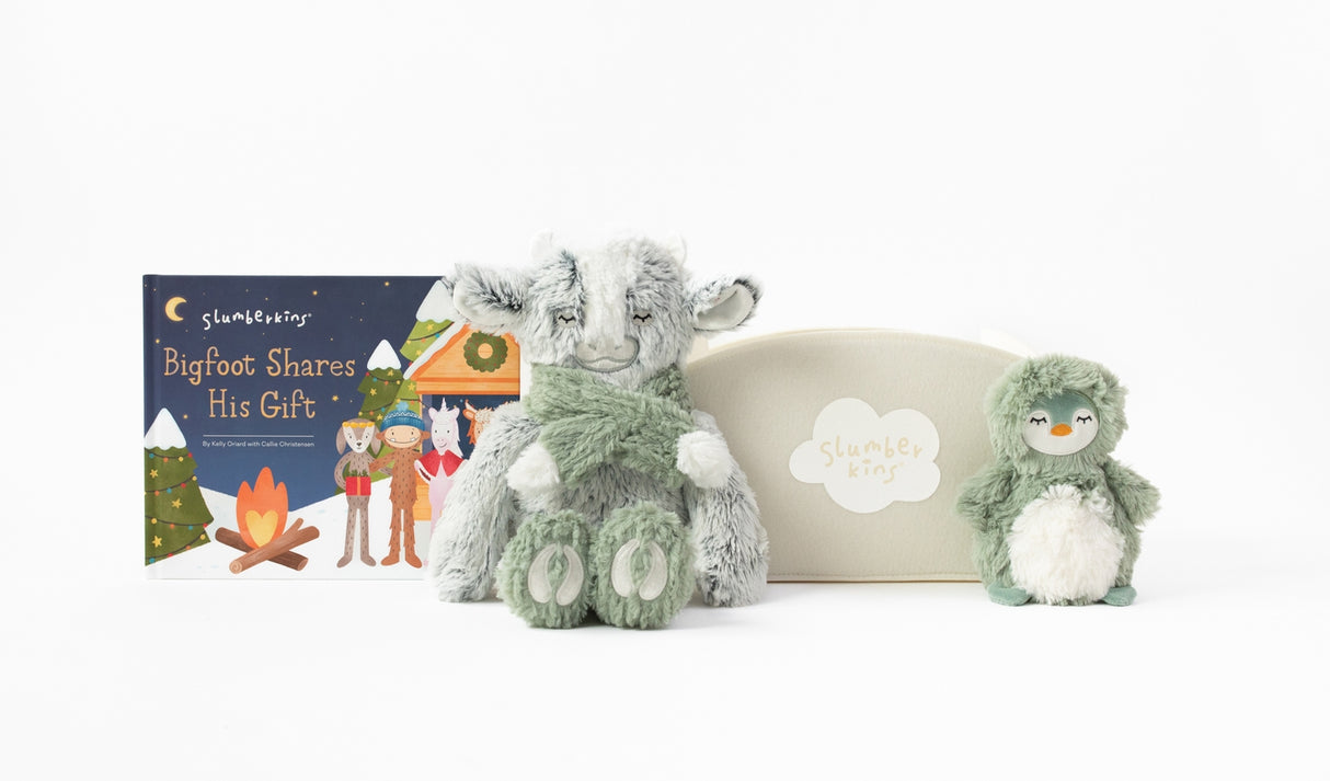 More the Merrier Holiday Set: Yak Kin + Penguin Mini + Book by Slumberkins