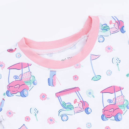 Loungewear Short Set- Golf Carts & Flowers by Angel Dear