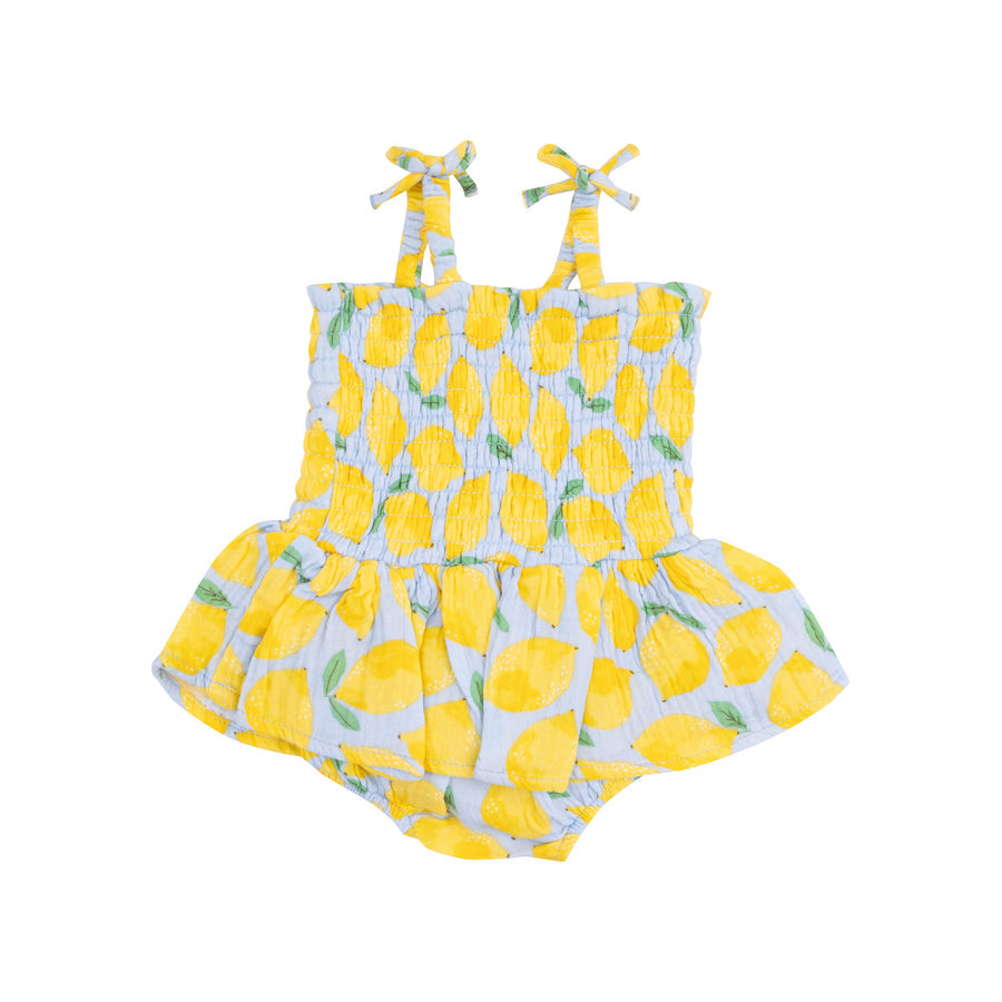 Smocked Bubble with Skirt - Sunny Lemons by Angel Dear