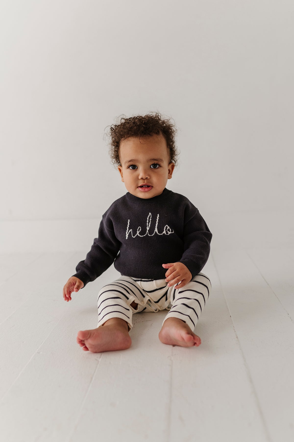 Knit Sweater- Hello by Babysprouts