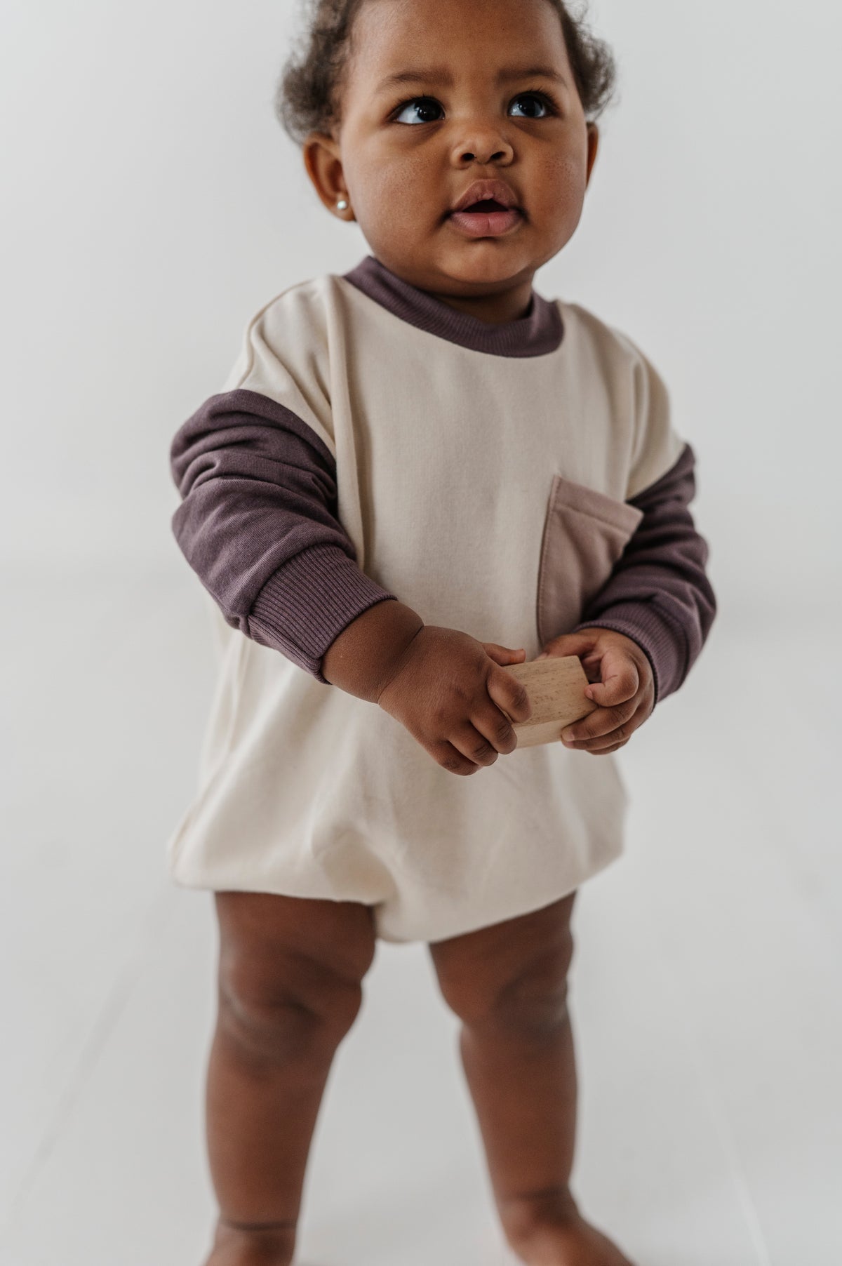 Colorblock Romper - Plum by babysprouts