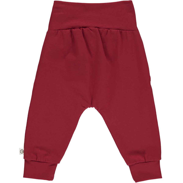 Cozy Me Bow Pants in Berry Red by Müsli