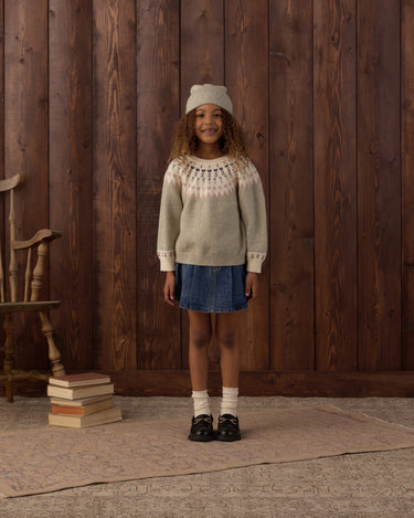 Fair Isle Sweater || Sage by Rylee + Cru