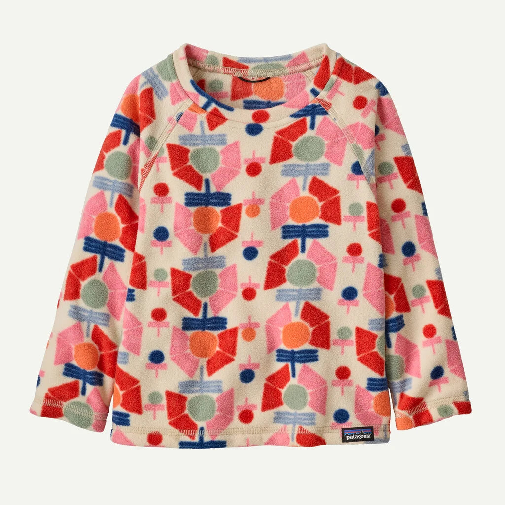 Baby Micro D® Fleece Crew Pullover- Stamped Floral: Natural by Patagonia