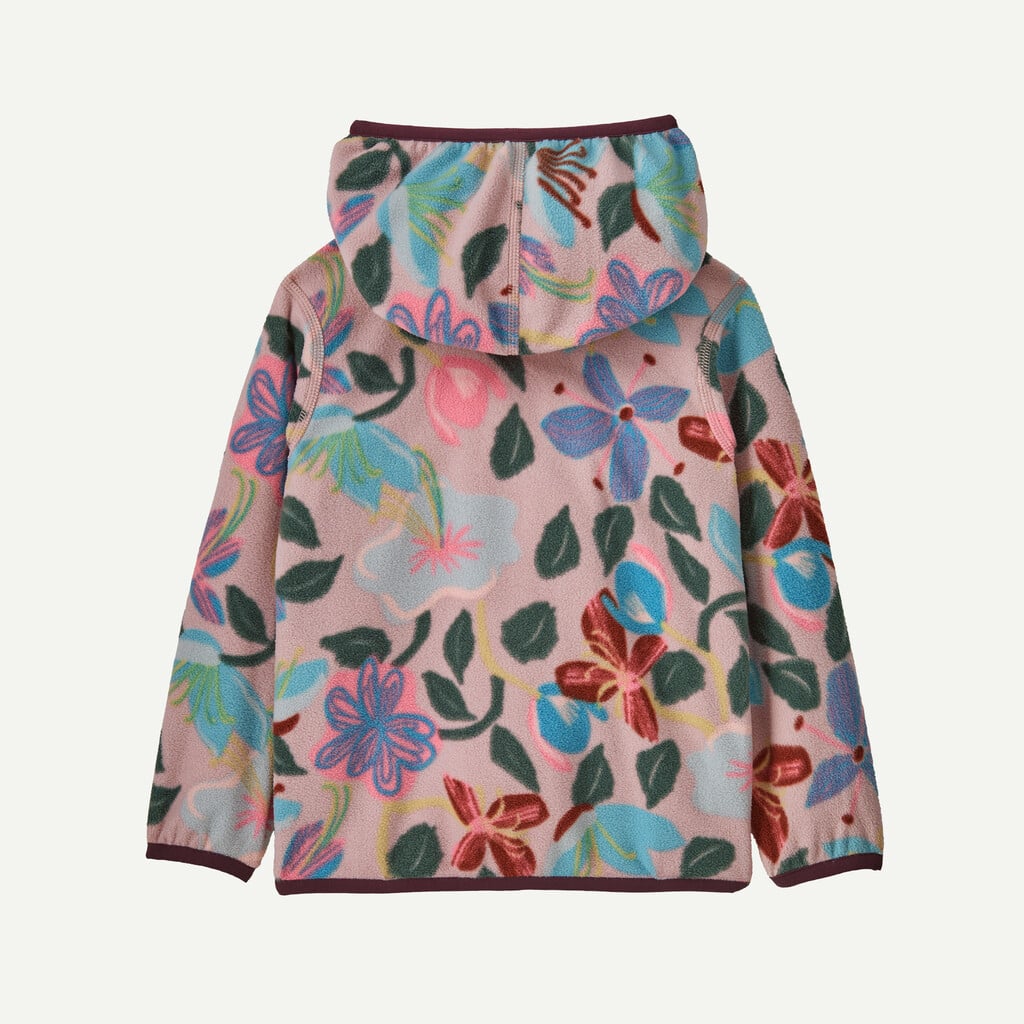 Baby Micro D® Snap-T® Fleece Jacket- Hopes and Blooms: Fuzzy Mauve by Patagonia