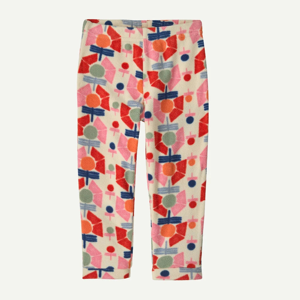 Baby Micro D® Fleece Bottoms- Stamped Floral: Natural by Patagonia